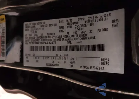 2023 Ford Ranger Xl from USA, damaged, VIN 1FTER4FH7PLE33677